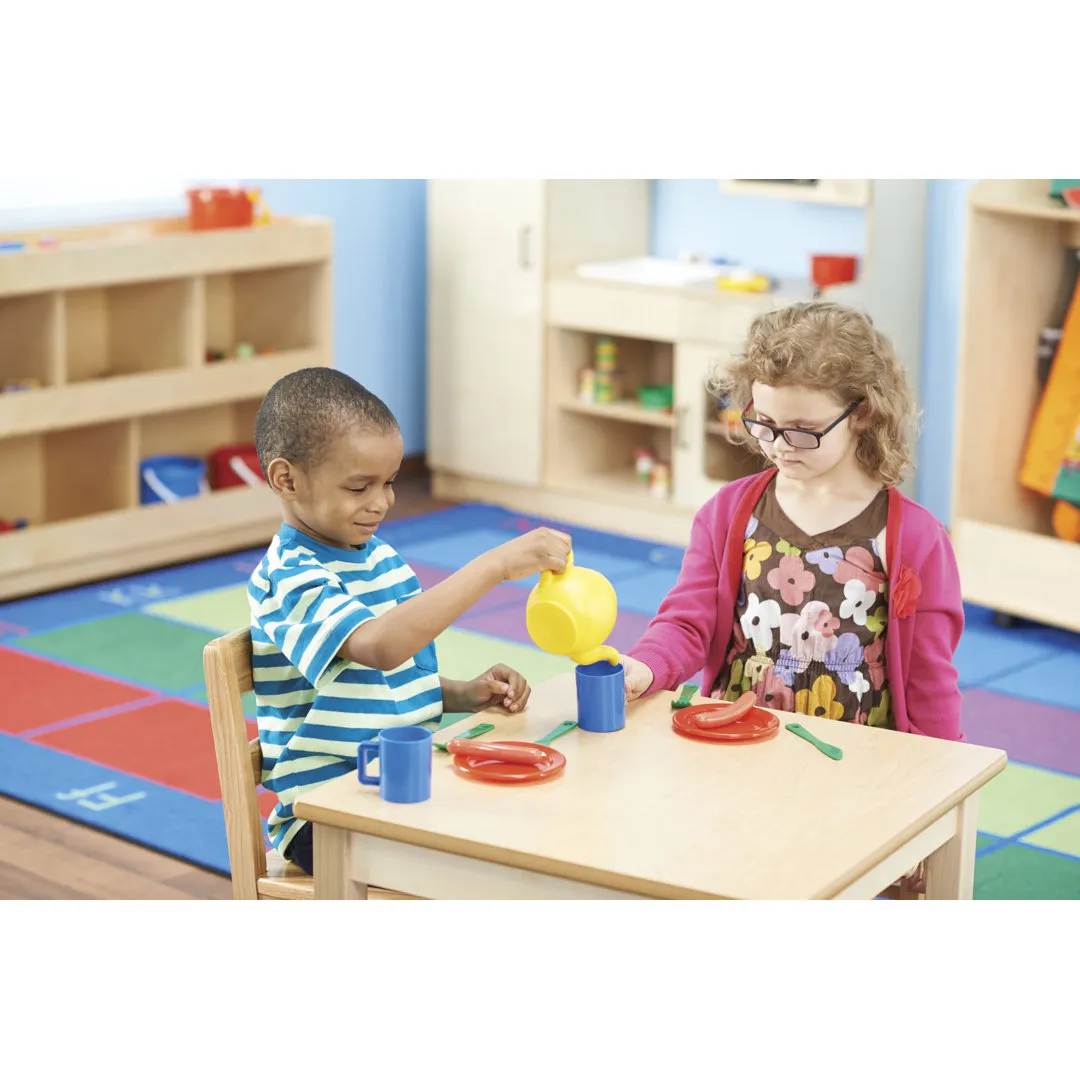 Wood Square Writing Table Childcraft Size: 30" H x 24" L x 24" W