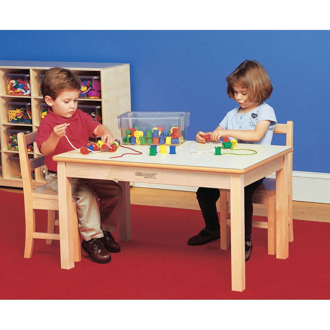 Wood Square Writing Table Childcraft Size: 30" H x 24" L x 24" W