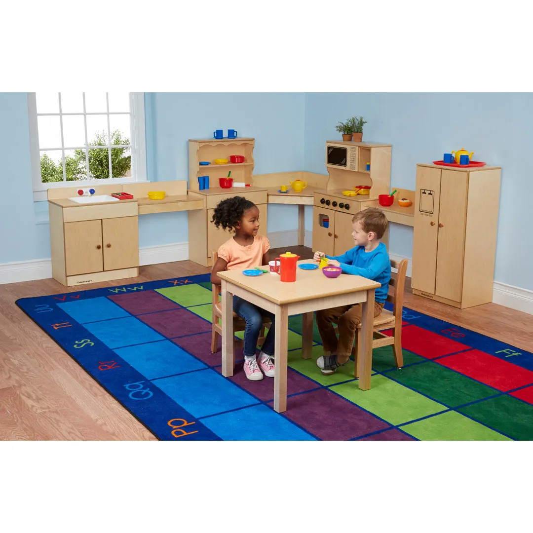 Wood Square Writing Table Childcraft Size: 30" H x 24" L x 24" W