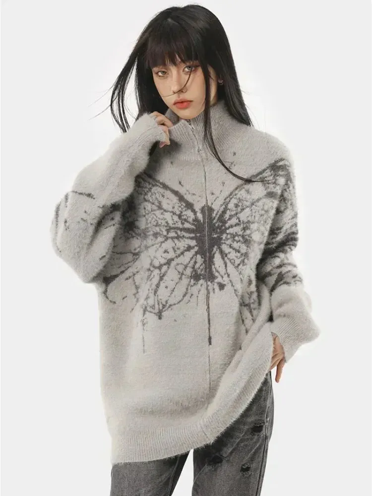 Y2K Butterfly Cardigan