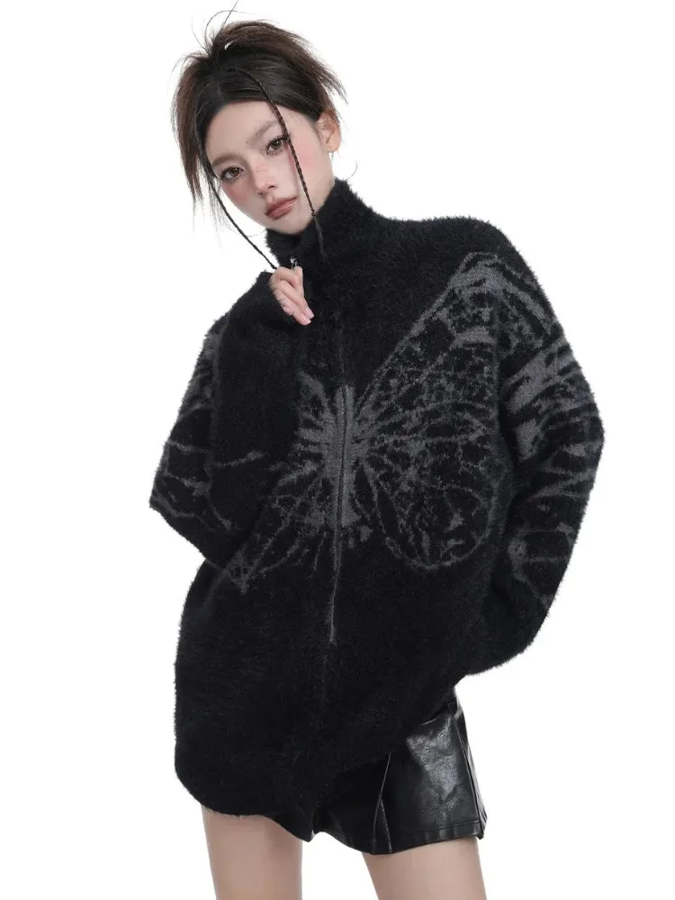 Y2K Butterfly Cardigan