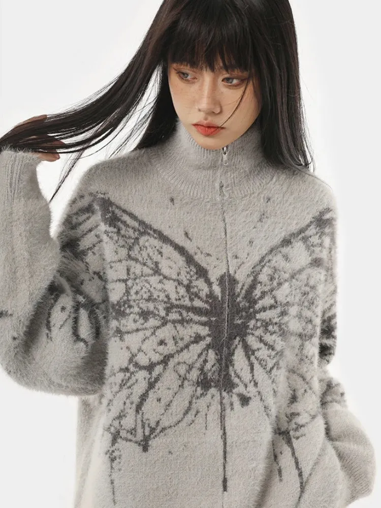 Y2K Butterfly Cardigan