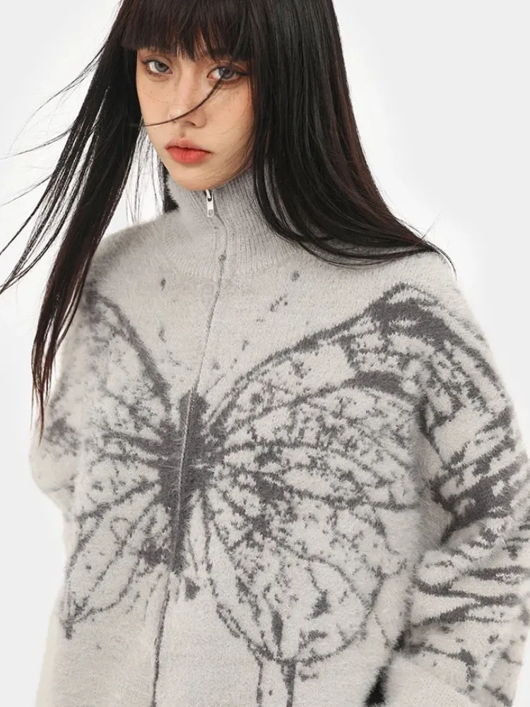 Y2K Butterfly Cardigan